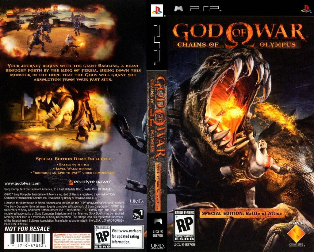 God of War: Cadenas del Olimpo (PSP)